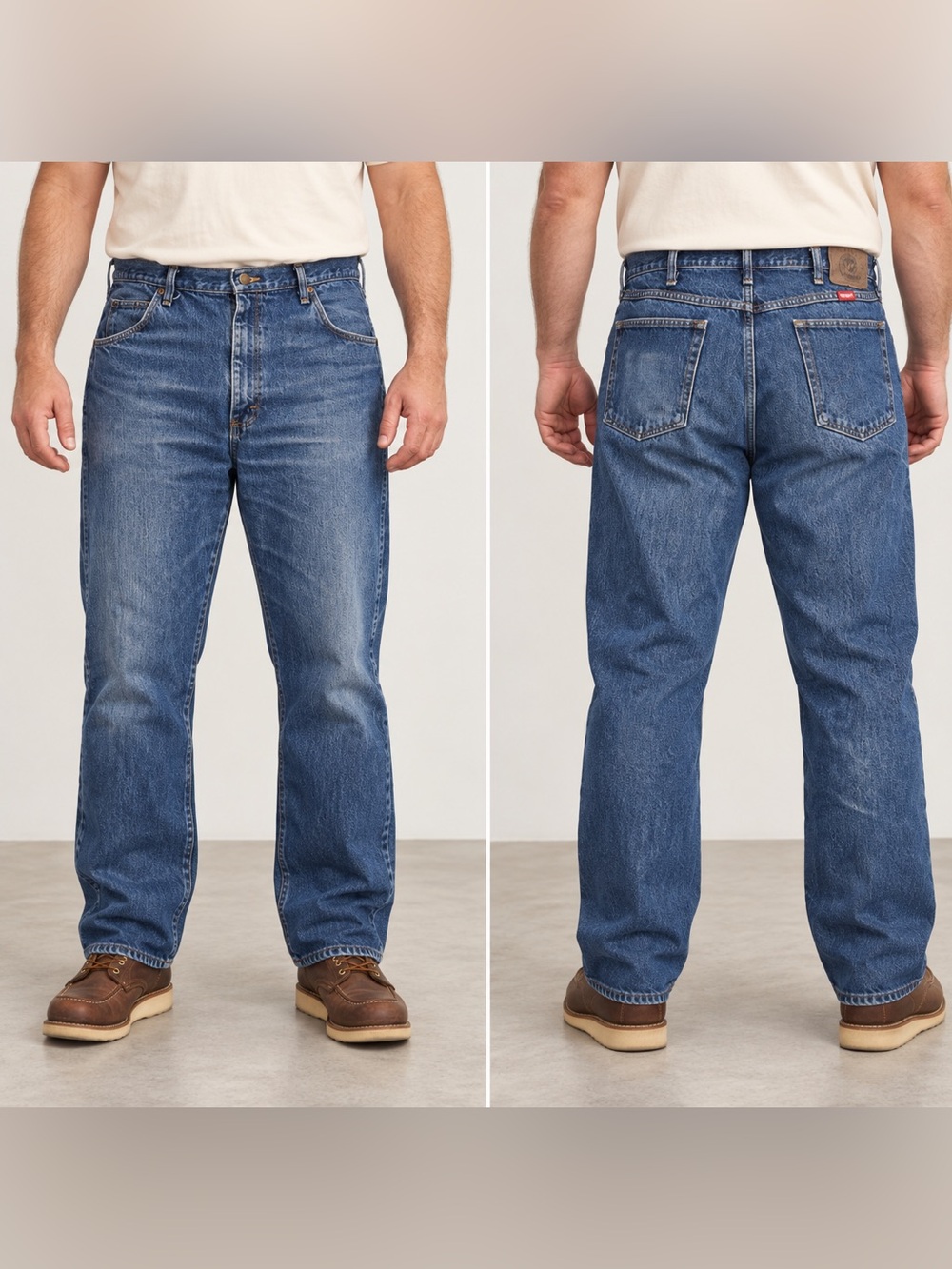 Wrangler Jeans Men’s 38x30 Regular Fit Straight Leg Blue Denim 100% Cotton